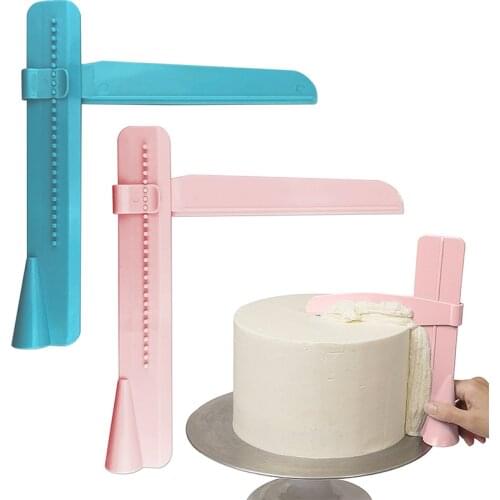 Cake Scraper Smoother Adjustable Fondant Spatulas Cake Edge Smoother Cream Decorating DIY Bakeware Tableware Kitchen Cake Tool
