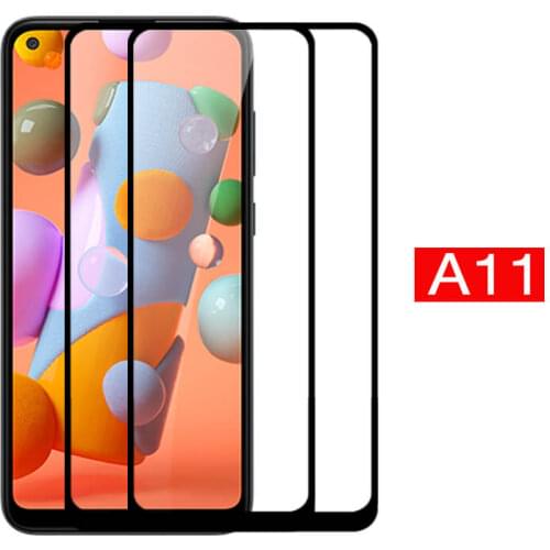 Full Cover Protective Glass for Samsung Galaxy A11 Tempered Glass on Samsung A11 A10 A 10 A 11 Safety Screen Protector Film