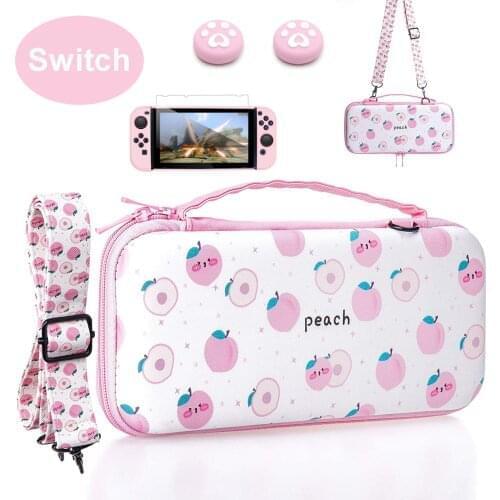 5-in-1 Shoulder&Hand Strap Protective Hard Portable Travel Carry Case Shell Pouch Box for Nintendo Switch Console & Accessories