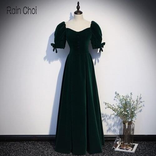 Prom Dresses Long Women Elegant A Line Half Sleeves Formal Wedding Party Dress Вечерние Платья