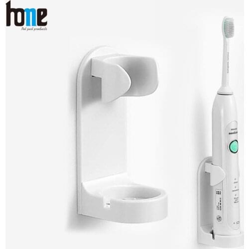 1pc Electric Toothbrush Holder Rack Stand Organizer Plastic Traceless Wall-Mounted Holder Space Saving Bathroom Accessories