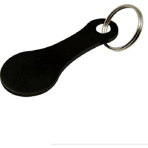 1pc Ring for Key Keychain Metal Aluminum Alloy Black Shopping Cart Token Keyring Accessories Decor Keyring Hook