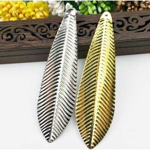 10pcs 34x128mm Filigree leaf Wraps Metal Charms For Embellishment Scrapbook DIY Jewelry Metal Craft Wraps