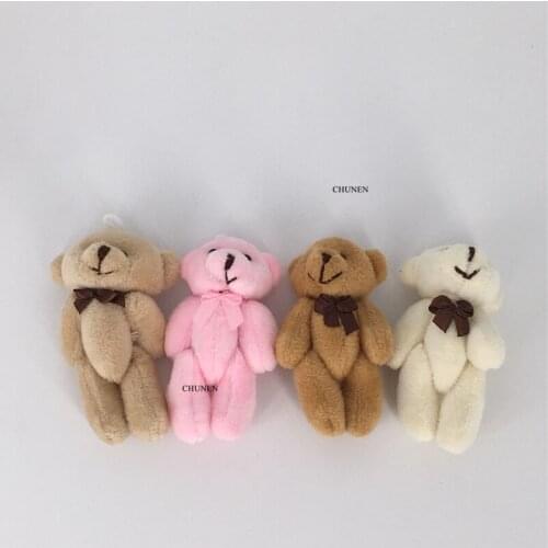 10pcs small 8CM Bear Plush TOY ; mini Decor plush DOLL TOY