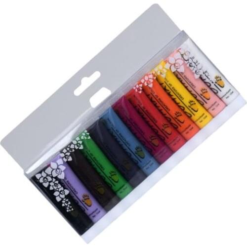 12 Colors Painting Acrylic 3D Nail Art Paint Tube Draw Nail Art Tip UV Ge Manicure Paint nail color flower 12ml