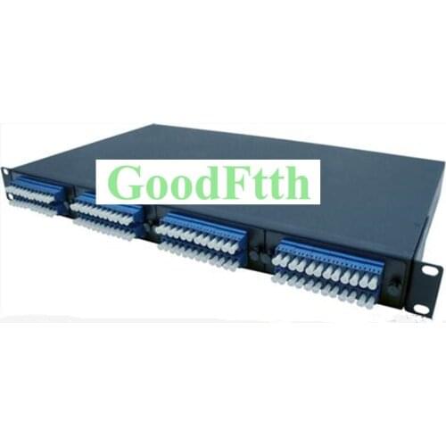 1U 19" rack-mount MPO patch panel 96 cores with 4 MPO-LC boxes including jumper adapters SM