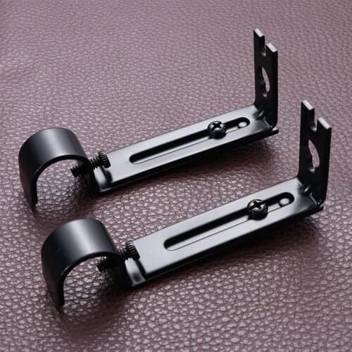 2pcs 19.05mm Adjustable Curtain Rod Holders Durable Curtain Drapery Rod Brackets Hardware For Window Decoration