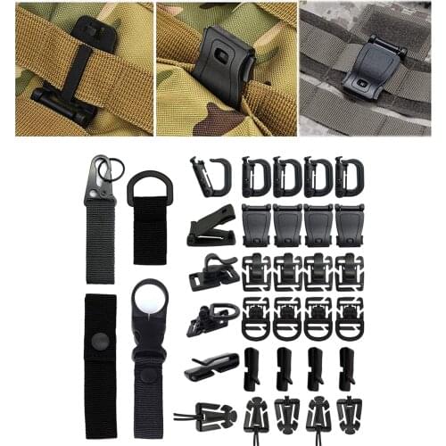 35Pack Molle Attachments Molle Accessories Set for Gear Clip Buckle Strap