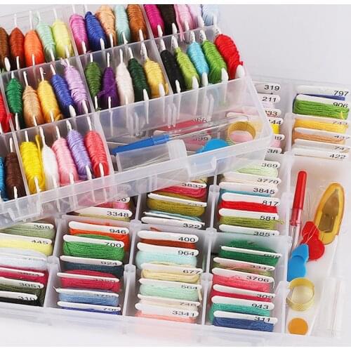 50/100 Colors Embroidery Thread Floss Cross Stitch Thread Tool Kit Box For DIY Handmade Sewing Craft Kit Box Set Tools