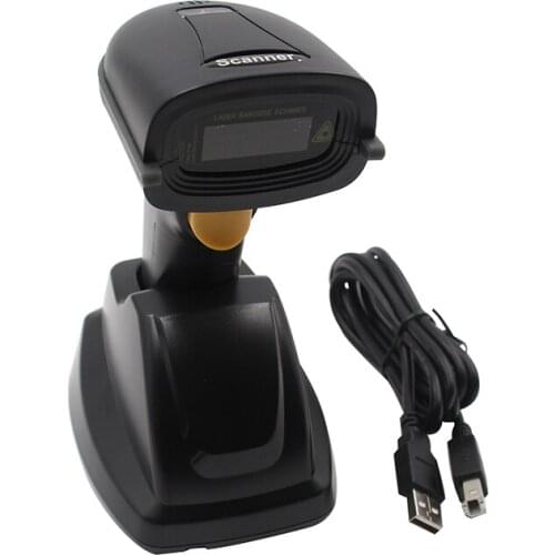76D laser usb storage with base wireless barcode scanner with memory