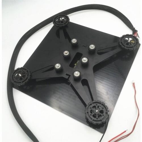 Funssor 24V 310*310*3mm CR-10 type Aluminum Heated Bed with Y carriage and wheels Aluminum Heating Bed Hotbed for CR-10 printer