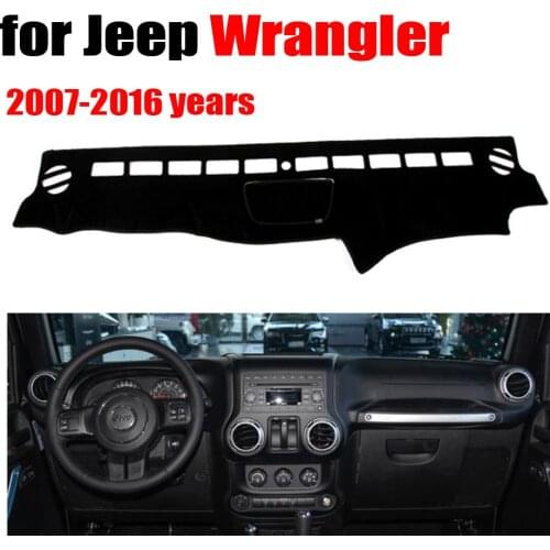 Car dashboard covers mat for Jeep wrangler 2007-2016 years Left hand drive dashmat pad dash cover auto dashboard accessories