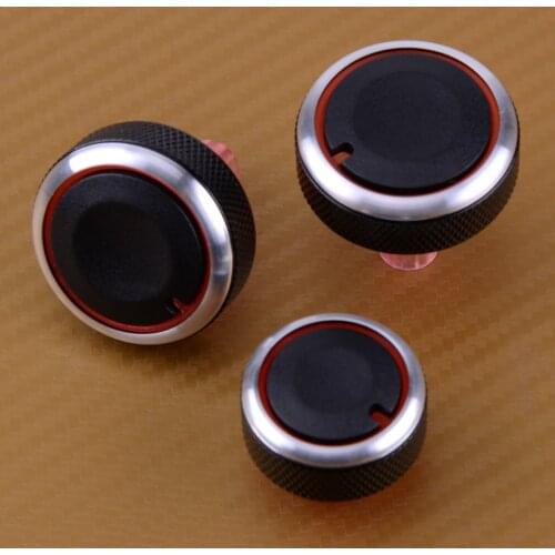 CITALL 3pcs Car Air Condition A/C Heater Climate Dash Control Switch Knobs for Nissan Cube Versa Note Micra Almera 2016 2017