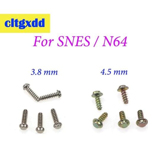 Cltgxdd 50PCS 3.8mm 4.5mm Screw Driver Bit Cartridge Case Screw For NES SNES N64 GB Game Cartridge Case Screw
