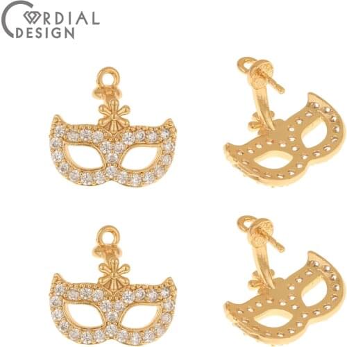 Cordial Design 30Pcs 15*18MM DIY Making/Jewelry Accessories/CZ Charms Base/Hand Made/Pendant/Jewelry Findings & Components