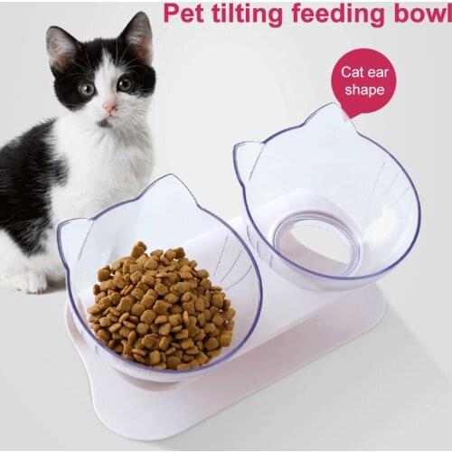 Double Cat Dog Bowls With Raised Stand Non-Spill Cat Water Bowl for Cat Food Bowls for Dog Feeder for Small Cat Dog EIG8
