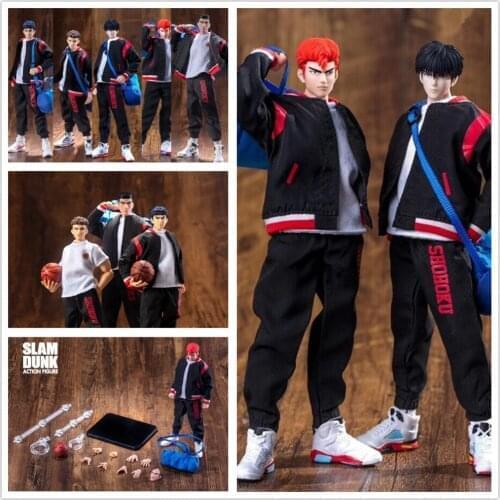 Dasin GT model 6 inch action figure anime Slam Dunk Shohoku Hanamichi Sakuragi or Rukawa Kaede winter cloth ver ND032