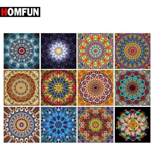 HOMFUN Full Square/Round Drill 5D DIY Diamond Painting "Mandala picture" 3D Embroidery Cross Stitch 5D Home Decor Gift
