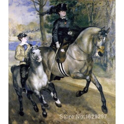 Art canvas paintings Madame Henriette Darras or The Rider -Pierre Auguste Renoir reproduction High Quality Handmade