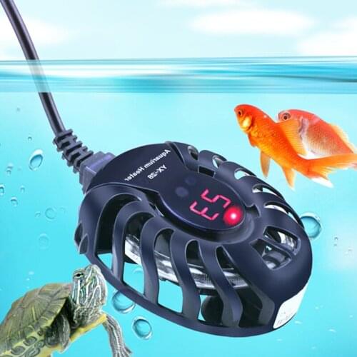 Small Fish Tank Mini Heater Low Water Level Turtle Tank LED Digital Display Heater Automatic Temperature Explosion-proof Heating