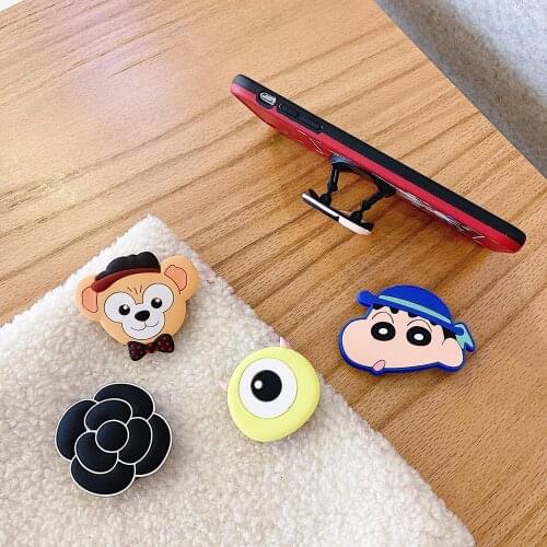 Cartoon cute universal telescopic lazy bracket mobile phone accessories silicone foldable men and women personality creative