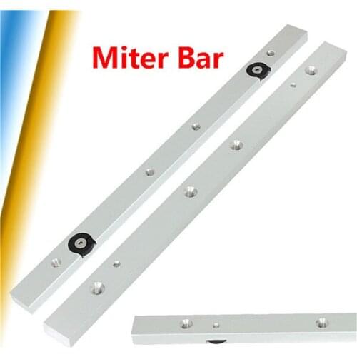 300mm Aluminium Alloy Rail Miter Bar Slider Table Saw Gauge Rod Woodworking Tool Silver For Build Various Fixtures 300X19X90mm