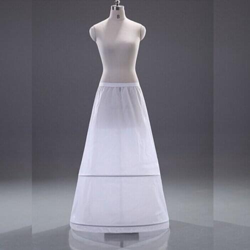 New White Bride Petticoats A-line 2-Hoop Wedding Dress Underskirt Formal Dress Crinoline Stock Hot Sale Wedding Accessories