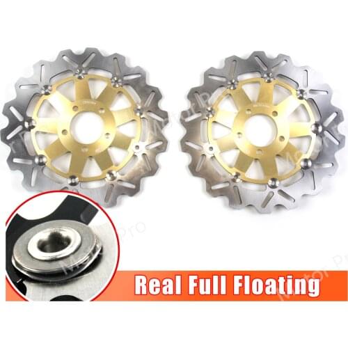 2PCS CNC Floating Disk Brake Disc Rotors For Kawasaki ZR7 750cc 1999 2000 2001 2002 2003 / ZR7S 01-03 / Z750 2004 2005 2006