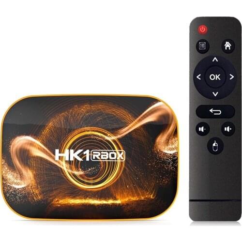 20pcs HK1 RBOX R1 Android 10.0 TV Box 4K Rockchip 3318 4G RAM 64GB ROM 2.4G/5GHz Wifi BT 1080P H.265 Smart Media Player