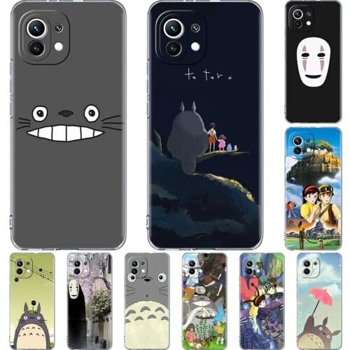 Clear Case for Xiaomi Mi Poco X3 NFC M3 11 10T Lite Phone Soft Cover Note 10 Pro 9T Transparent Celular Miyazaki Hayao Totoro