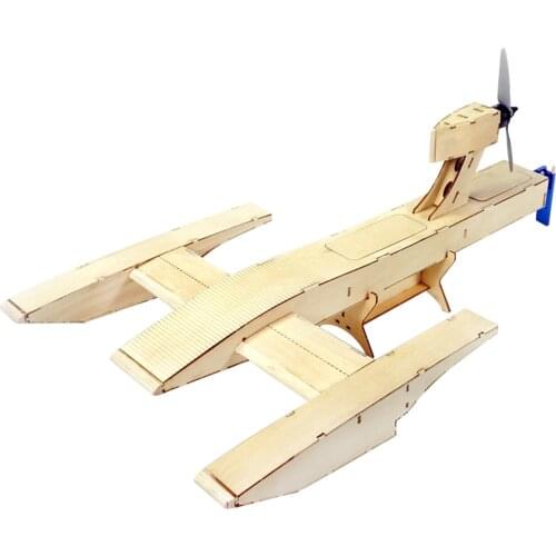 RC Boat Outdoor Pools and Lakes Toys for Kids Boys DIY Assembly Wooden Boat Model with Motor Servo ESC