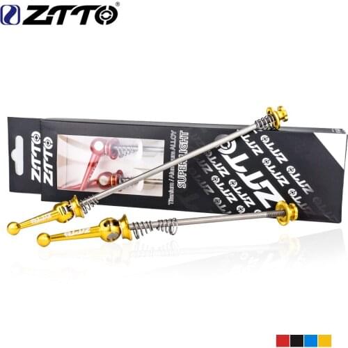 ZTTO 1 Pair MTB Road Bike QR Titanium alloy Skewers UUltra-light quick release lever 135 170 Hub Reliable Axle Bicycle Accessory