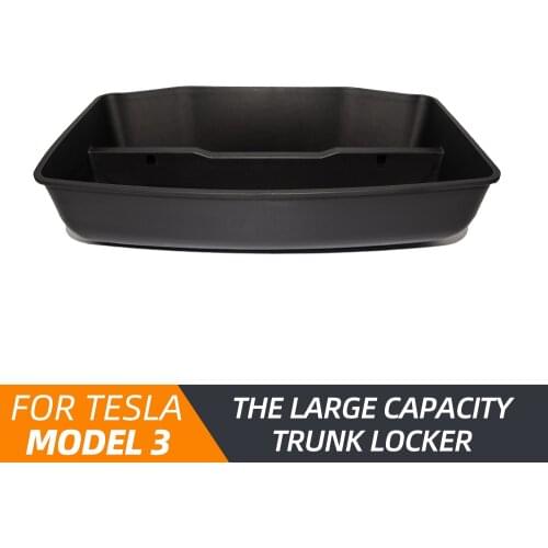 TEY 2017- 2020Tesla Model 3 accessories Waterproof Auto Rear Container Organizer Case Tray Model3 Car Rear Trunk Storage Box