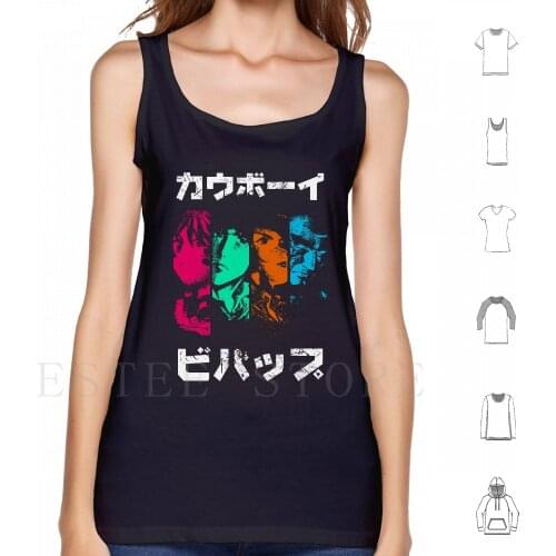 Bebop ( Color ) Tank Tops Vest Cowboy Bebop Jet Edward Bebop Faye Jet Black Faye Valentine Edward Wong Hau Tivrusky Iv