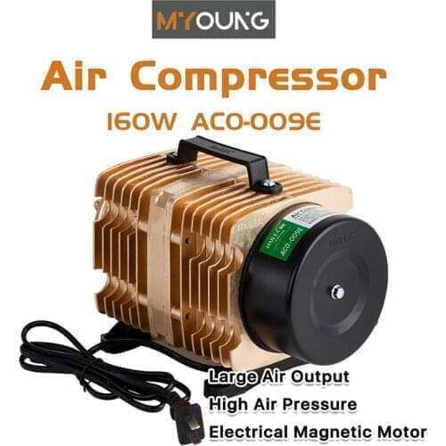 Air Compressor for CO2 Laser Engraving /Cutting Machine ACO-388D Wood Cutter With Ruida Systems RECI Laser Tube