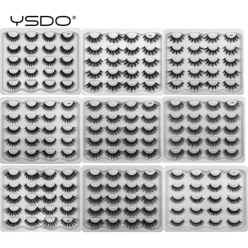 YSDO 5/10 Pairs Eyelashes Natural Long 3D Mink Lashes Makeup Dramatic Mink Eyelashes Thick Volume False Eyelashes Extension cils