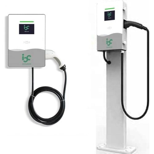 32a 7KW level 2 OCPP AC EV charger with SAE charging connector support RFID, credit card, mobile app payment