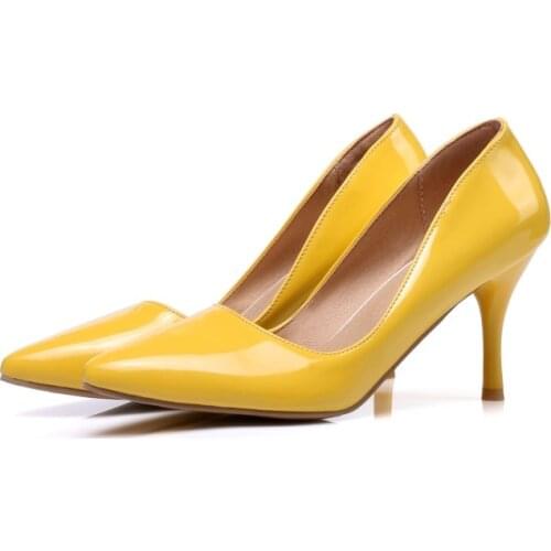 Big Size ladies high heels women shoes woman pumps Baitao pointed, shallow, thin-heeled high-heeled shoes