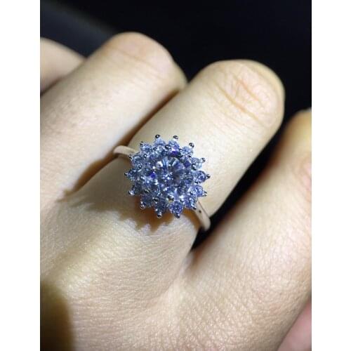 Inbeaut Pass Diamond Test 1 ct Excellent Cut D Color Moissanite Ring 925 Silver Princess Wedding Moissanite Ring Women Jewelry