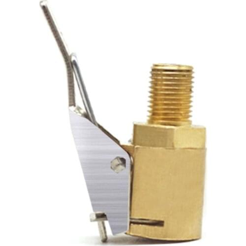 1PC Car Auto Brass 8mm Tyre Wheel Tire Air Chuck Inflator Pump Valve Clip Clamp Connector Adapter Car Accessories For Compressor