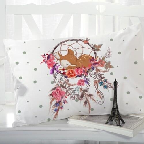 1pc Pillow cover Pillow case Luxury Bedding Pillowcase Pillowcovers decorative Customizable size 3D Print Nordic Sika deer