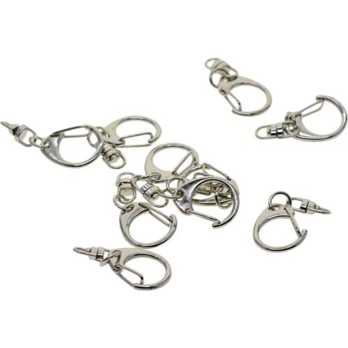 10 Pieces Alloy Small Swivel Lanyard Snap Hook Lobster Clasps Clip Keychain Key Ring Jewelry Making Findings