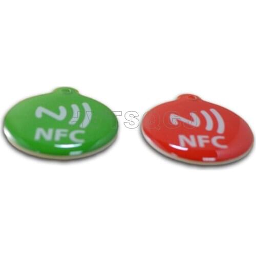 200pcs waterproof 13.56mhz 215 chip rfid nfc epoxy tag