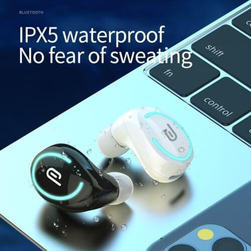 2021 Mini Wireless Headphone Bluetooth-compatible 5.0 Earphones Waterproof Earpieces Sport Earbuds TWS Music Headset with Mic