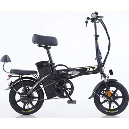 240W Folding Electric Bicycle 14 Inch 48V 25Ah 115KM Seat Removable Battery Portable