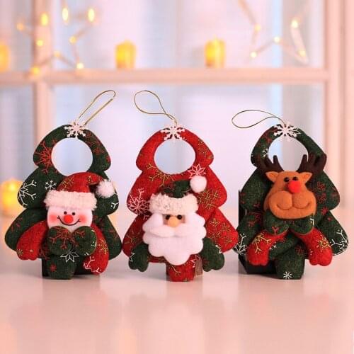 4pcs Old Man/Snowman/Elk Christmas Tree Accessories Christmas Doll Christmas Decoration Dancing Cloth Evening Hanging Gifts 2020