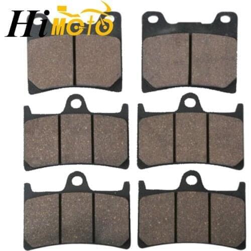 6pcs/set Motorcycle Front & Rear Brake Pads For Yamaha XJR 1300 SP 1999-2001 YZF 1000 YZFR1 2004- FZ8 2010- BT1100 BULLDOG 2002