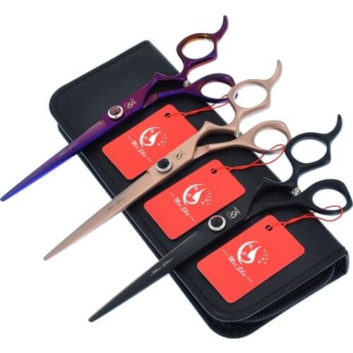 7.0" High Quality Pet Cutting Scissors Professional Dog Grooming Shears Japanese Steel 440C Animal Hair Cutting Clippers A0161A