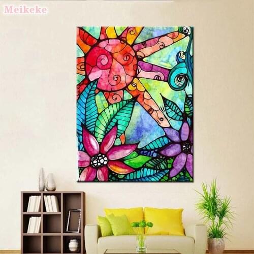 Abstract flowers new 5d art diy 3d Cross stitch embroidery set Diamond painting kit mosaic full drill square rhinestones special