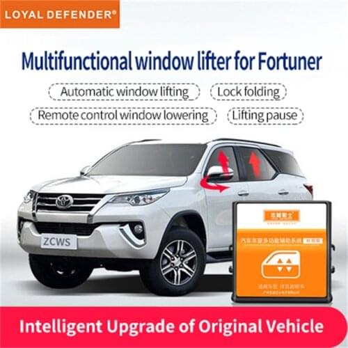 For Toyota 16-18 Fortuner car Window Lifter auto roll up interface closing 4doors rearview folding secondary lift safety